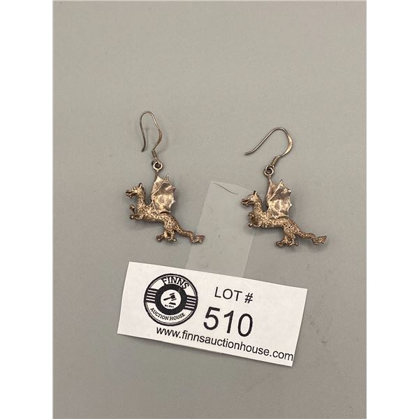925 Winged Dragon Earrings