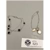 Image 2 : 2 Elegant 925 Bracelts 1 with Coin Pearl
