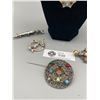Image 2 : 6 Piece Scottish Jewelry Brooch has Connemara Marble. 1 Has Broken Clasp