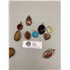 Image 1 : Lot of 10 Polished Stone Pendants