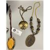 Image 2 : 5 Unusual Medal/Brass Necklaces