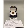 Image 1 : Large Art Nouveau Sterling Silver Ring Set w Genuine Large Amber Ring Size 7.25