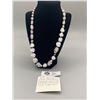 Image 1 : 1950's Translucent White Glass Bead Necklace and Small Red Glass Bead Spacers