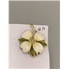 Image 2 : Coro Enamel Dogwood Flower Brooch