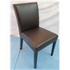 Image 1 : Crate & Barrel Espresso Upholstered Chair 17"x13"x35" Back Ht.