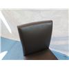 Image 4 : Crate & Barrel Espresso Upholstered Chair 17"x13"x35" Back Ht.