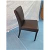 Image 5 : Crate & Barrel Espresso Upholstered Chair 17"x13"x35" Back Ht.
