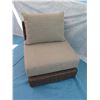 Image 3 : Woven Lounge Chair w/ Cushions 30" x 29" x 30" Back Ht.