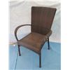 Image 2 : Woven Rattan Armchair 24"x17"x37" Back Ht.