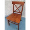 Image 1 : Pottery Barn Wooden Chair w/ Crossed Back 21"x18"x36" Back Ht.