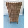 Image 4 : Woven Rattan Chair (no cushion) 18"x17"x41" Back Ht.