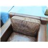 Image 2 : Qty 2 Restoration Hardware Oversized Leather Chairs w/ Metal Studs 35"x27"x30" Back Ht.