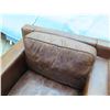 Image 7 : Qty 2 Restoration Hardware Oversized Leather Chairs w/ Metal Studs 35"x27"x30" Back Ht.