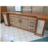 Image 2 : Large 4-Piece Solid Wood Entertainment Center w/ Cabinet & 6 Drawers 120"x30"x43"H