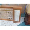 Image 4 : Large 4-Piece Solid Wood Entertainment Center w/ Cabinet & 6 Drawers 120"x30"x43"H