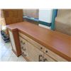 Image 6 : Large 4-Piece Solid Wood Entertainment Center w/ Cabinet & 6 Drawers 120"x30"x43"H