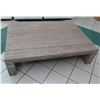 Image 1 : Large Solid Wood Coffee Table, Distressed Finish 55"x39"x14"H
