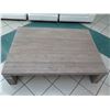 Image 2 : Large Solid Wood Coffee Table, Distressed Finish 55"x39"x14"H