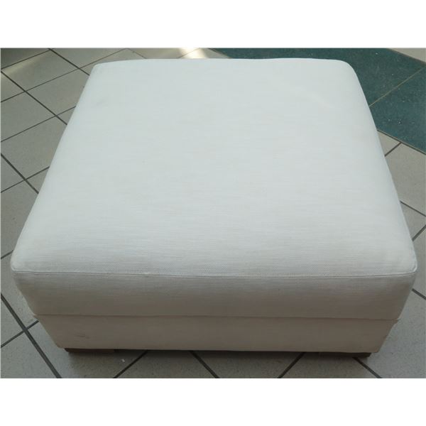 Restoration Hardware White Ottoman (or Large Modular Seat) 35"x35"x18" Ht.