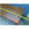 Image 8 : Small Woven Entry Console Table w/ Wooden Top 48"x16"x30"H (shows scratches/surface wear)