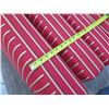 Image 10 : Qty 4 Striped Red Seat Cushions 26"x22"x7" and 4 Back Cushions 24"x20"x5"