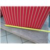 Image 8 : Qty 4 Striped Red Seat Cushions 26"x22"x7" and 4 Back Cushions 24"x20"x5"