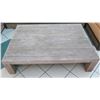 Image 1 : Large Solid Wood Coffee Table, Distressed Finish 55"x39"x14"H