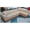 Image 1 : Edward Ferrell Sectional Sofa Sleeper Bed w/ Etched Wooden Base, 120"x75"x27"H