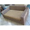 Image 1 : Synthetic Woven Rope Lounger w/ Tan Seat Cushion 6ft X 5ft X 4ft