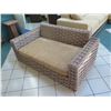 Image 2 : Synthetic Woven Rope Lounger w/ Tan Seat Cushion 6ft X 5ft X 4ft