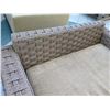 Image 5 : Synthetic Woven Rope Lounger w/ Tan Seat Cushion 6ft X 5ft X 4ft