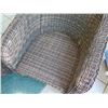 Image 3 : Qty 2 Barrel-Back Outlook Woven Rattan Chairs 32" x 25" x 35" Back Ht.