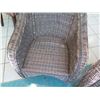 Image 4 : Qty 2 Barrel-Back Outlook Woven Rattan Chairs 32" x 25" x 35" Back Ht.