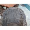 Image 5 : Qty 2 Barrel-Back Outlook Woven Rattan Chairs 32" x 25" x 35" Back Ht.
