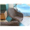 Image 7 : Qty 2 Barrel-Back Outlook Woven Rattan Chairs 32" x 25" x 35" Back Ht.