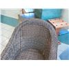 Image 2 : Qty 2 Barrel-Back Outlook Woven Rattan Chairs 32" x 25" x 35" Back Ht.