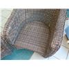 Image 3 : Qty 2 Barrel-Back Outlook Woven Rattan Chairs 32" x 25" x 35" Back Ht.
