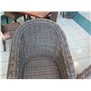 Image 4 : Qty 2 Barrel-Back Outlook Woven Rattan Chairs 32" x 25" x 35" Back Ht.