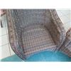 Image 5 : Qty 2 Barrel-Back Outlook Woven Rattan Chairs 32" x 25" x 35" Back Ht.