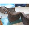 Image 7 : Qty 2 Barrel-Back Outlook Woven Rattan Chairs 32" x 25" x 35" Back Ht.