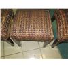 Image 11 : Qty 4 Woven Chairs 19" x 16" x 36" Back Ht.