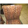Image 12 : Qty 4 Woven Chairs 19" x 16" x 36" Back Ht.