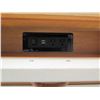 Image 6 : Wooden 3-Drawer Nightstand w/Woven Handles & Stone Top 24"x20"x25"H