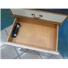 Image 7 : Wooden 3-Drawer Nightstand w/Woven Handles & Stone Top 24"x20"x25"H