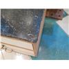 Image 9 : Wooden 3-Drawer Nightstand w/Woven Handles & Stone Top 24"x20"x25"H