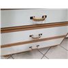 Image 3 : Wooden 3-Drawer Nightstand w/Woven Handles & Stone Top 24"x20"x25"H