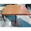 Image 1 : Wooden Table w/ Round Metal Base 36" x 36" x 30" H