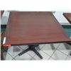 Image 1 : Square Wooden Table w/ Metal Base 36"x36"x30" H