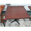 Image 2 : Square Wooden Table w/ Metal Base 36"x36"x30" H