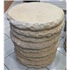 Image 1 : Round Stone-Look Side Table, Composite Material 20" Dia, 22" H